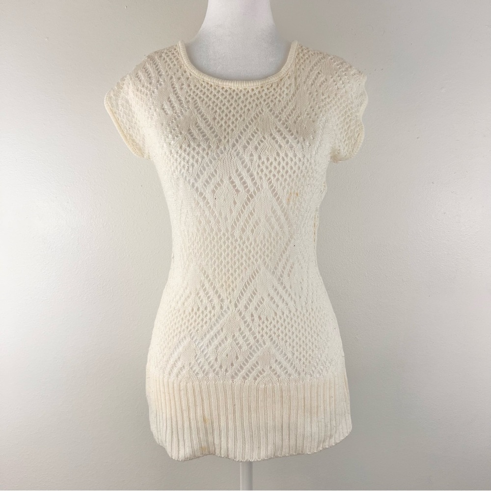 Vintage 90s/Y2k long crochet top